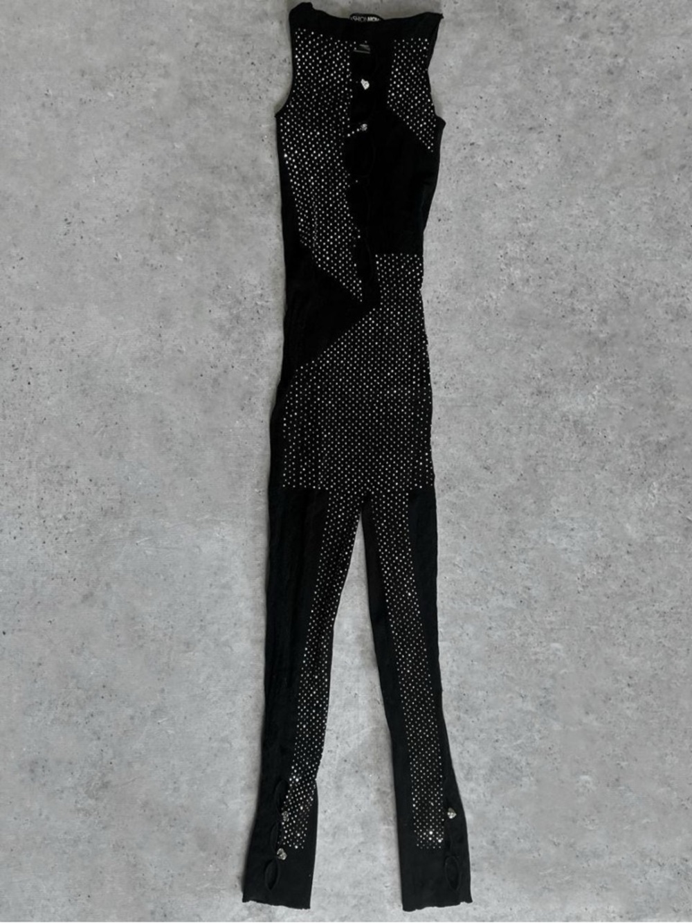 Fashion Nova Black Polka Dot Sleeveless Jumpsuit